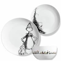 The Grinch 12 Piece Grinch and Max Porcelain Dinner Set