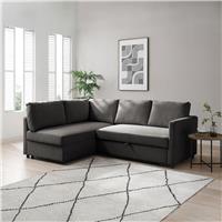 Kyoto Catherine Fabric Left Hand Corner Sofa Bed - Grey