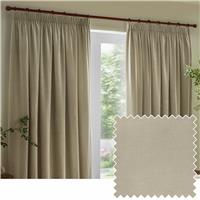 Yard Heavy Chenille Pencil Pleat Curtains - Linen - 117x183cm