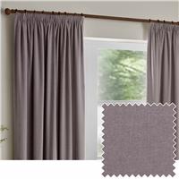 Yard Heavy Chenille Pencil Pleat Curtains - Mauve - 168x183cm
