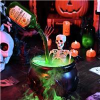Premier Decorations Halloween USB Powered Cauldron Bubbles Skeleton Decoration