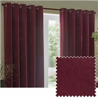 Yard Heavy Chenille Eyelet Curtains - Beetroot - 168x137cm