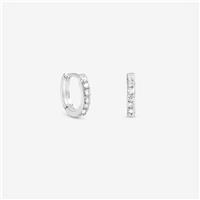 Simply Silver 925 Sterling Silver Cubic Zirconia Mini Hoop Earrings