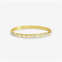 Jon Richard Gold Plated Crystal Stone Stainless Steel Bangle