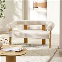 Julian Bowen Freya Boucle 2 Seater Sofa - White