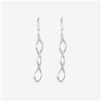 Simply Silver 925 Sterling Silver Cubic Zirconia Wrapped In Love Earrings