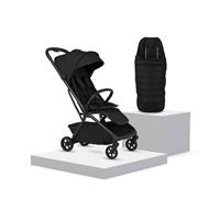 Silver Cross Nia Stroller and Footmuff Bundle - Black
