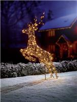 Premier Decorations Prelit Christmas 260 LED Prancing Stag Decoration