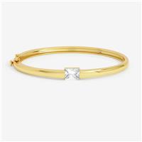 Jon Richard Gold Plated and Cubic Zirconia Polished Bangle