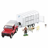 Build Your Farm The Britains Land Rover, Sheep Trailer And Sheep Play Set