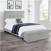 Julian Bowen Sorrento Kingsize Linen Bedframe - Grey