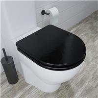 Croydex Iseo Flexi-Fix D Shaped Soft Close Toilet Seat - Black