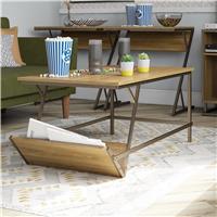 Dorel Regal Rectangular Coffee Table - Walnut