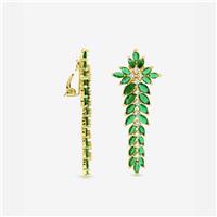 Jon Richard Gold Plated Emerald Statement Clip Earrings