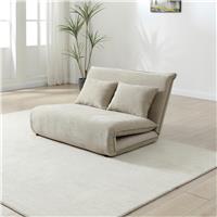 Kyoto Alfie Fabric 2 Seater Foam Fold Out Sofa Bed - Taupe