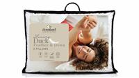 Downland Luxury Duck Feather and Down Medium Soft Pillow - 2 Pack