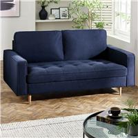 Julian Bowen Henrietta Fabric 3 Seater Sofa - Blue