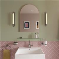 Croydex Gold Safety Glass Metal Arch Wall Mirror - 73x50cm