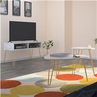 Dorel Athena Nest of 2 Tables - White