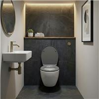 Aqualona Thermoplast Soft Close Toilet Seat - Grey