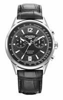 Roamer Superior Chrono Men's Black Leather Strap Watch