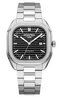 Roamer Micro Quartz Black Dial Men's Silver Stainless Steel Bracelet Watch
