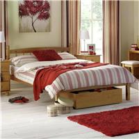 Julian Bowen Pickwick Small Double Bedfame - Antique Pine