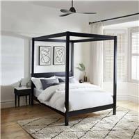 Julian Bowen Roxanne Canopy Double Bedframe - Black