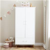 Babymore Kimi Nursery 2 Door 1 Drawer Wardrobe - Acrylic