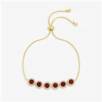 Jon Richard Gold Plated Red Toggle Bracelet