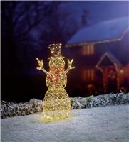 Premier Decorations Prelit Christmas Golden Elegance Snowman Decoration