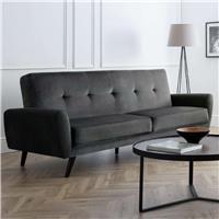 Julian Bowen Monza Velvet 2 Seater Sofa - Grey