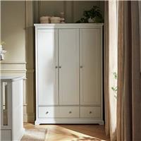 CuddleCo Kids Beaumont 3 Door 2 Drawer Wardrobe - White
