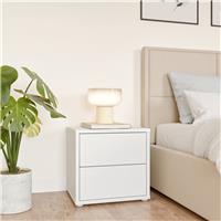 Furniture To Go Alice Springs 2 Drawer Bedside Table - Grey