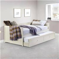Julian Bowen Jessica Single Day Bed with Trundle - Stone White