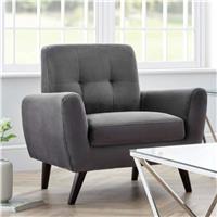 Julian Bowen Monza Velvet Armchairs - Dark Grey