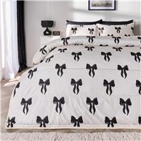 OHS Bows 10.5 Tog Coverless Duvet Set Bedding Mono - Single