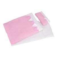 Goki 3 Piece Bedding Set for Dolls House - Pink Stripes