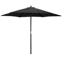 Harbour Housewares Wooden Garden Parasol - 2.7M - Black