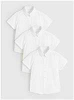 3 Pack Unisex White Short Sleeve Shirts 13 years