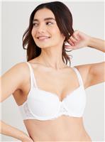 A-E White Lace Full Cup Comfort Bra 38DD
