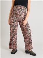 MATERNITY Ditsy Floral Pliss Kick Flare Trousers - 10