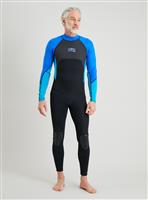 Men's Black & Blue Long Leg Wetsuit S