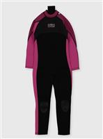 Kids' Black & Pink Wetsuit 7-8 years