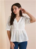 Everbelle Patched Broderie Top 10