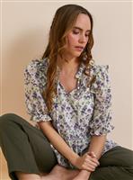 Everbelle Trellis Floral Dobby Blouse 10