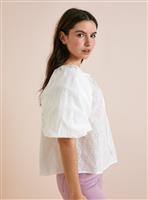 Everbelle White Relaxed Broderie Blouse - 8