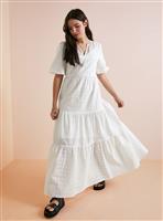 Everbelle White Broderie Maxi Dress 10