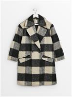 Mono Checked Double Breasted Coat 8