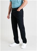 Black Denim Straight Leg Jeans 44R